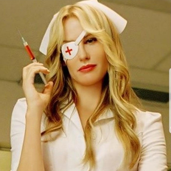 Custom Elle Driver Cross Nurse Eyepatch made by me inspired by Kill Bill costume - Picture 2 of 2